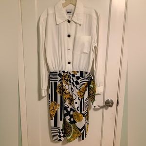 Leslie Fay vintage dress faux wrap skirt